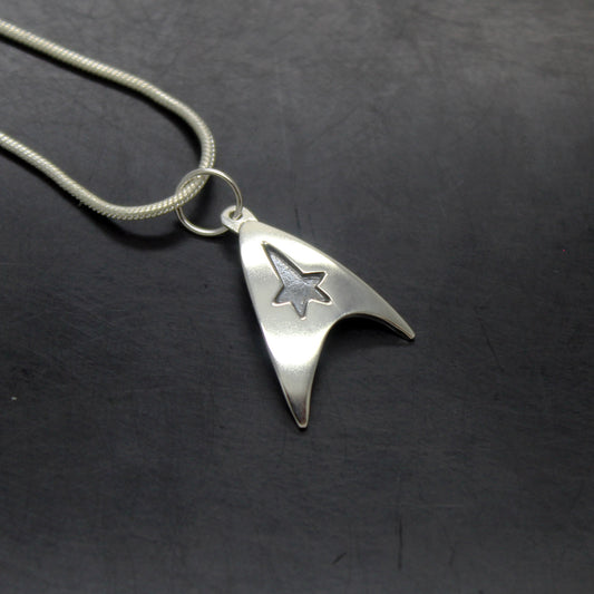 Star Trek Starfleet Delta Badge 925 Silver Pendant