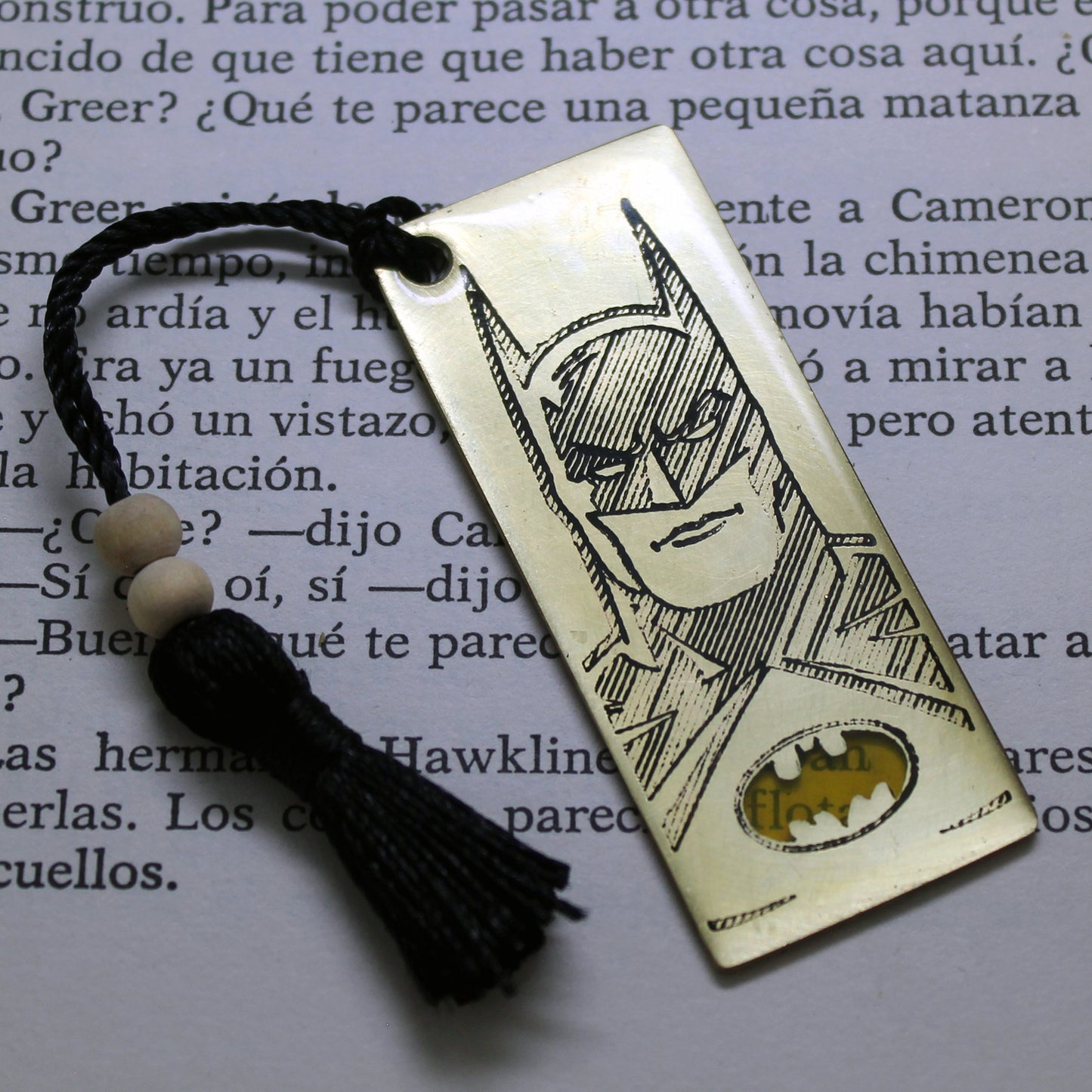 Marcapáginas de latón Batman
