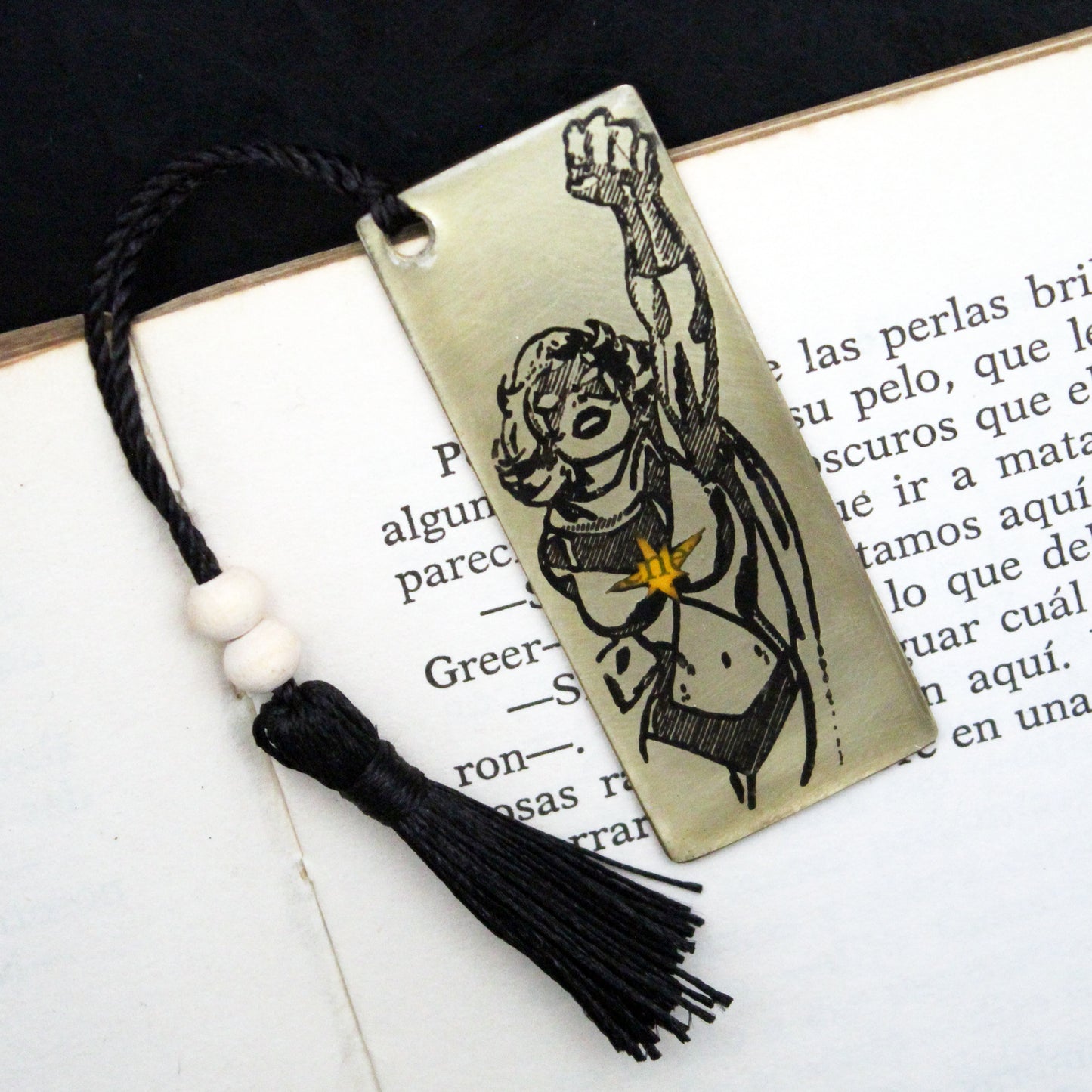 Marcapáginas de latón Capitana Marvel
