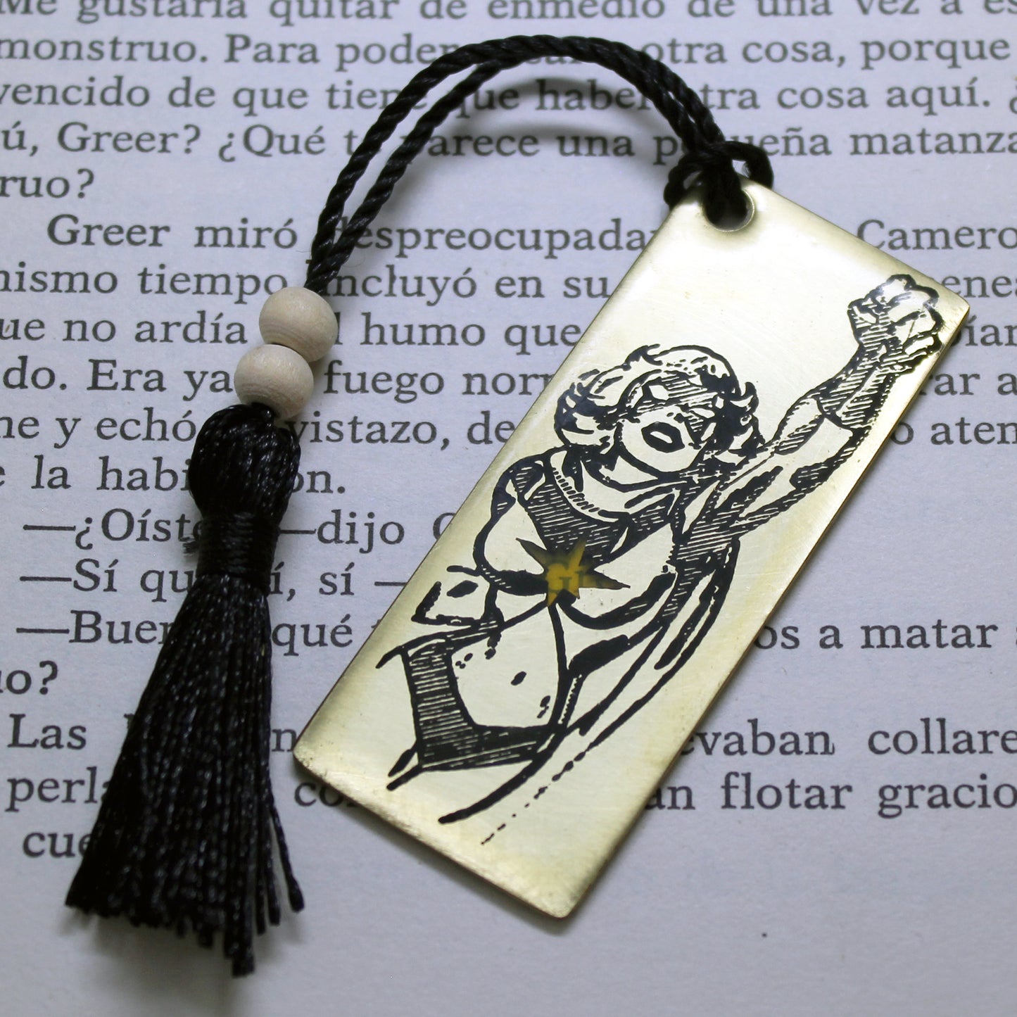 Marcapáginas de latón Capitana Marvel