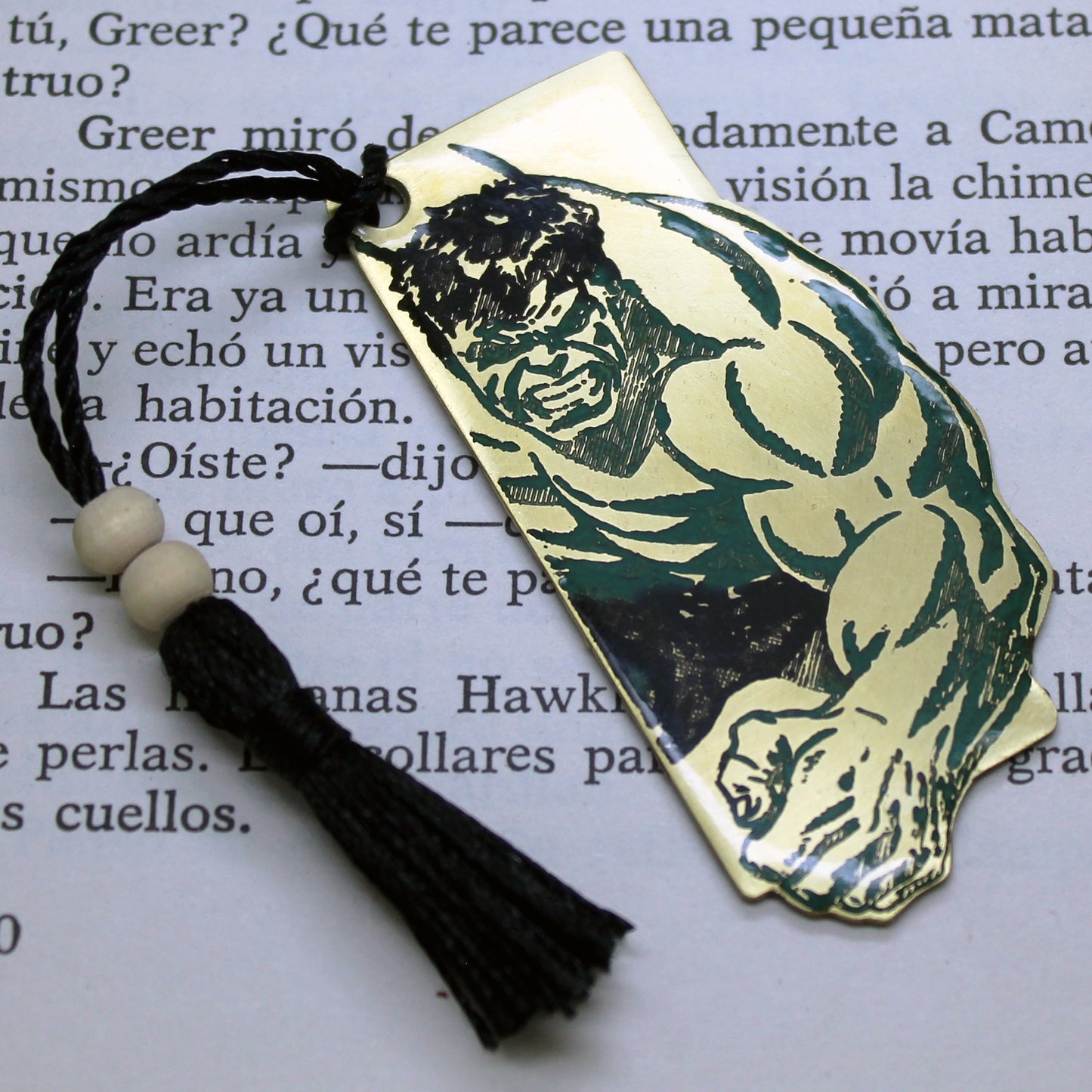 Marcapáginas de latón Hulk