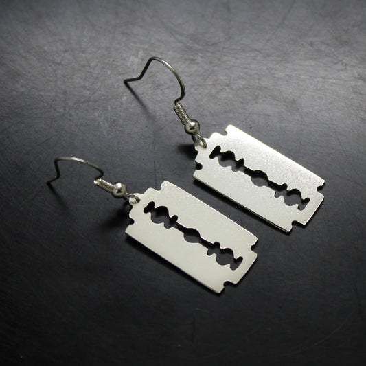 Pendientes Hojillas de afeitar en plata 925