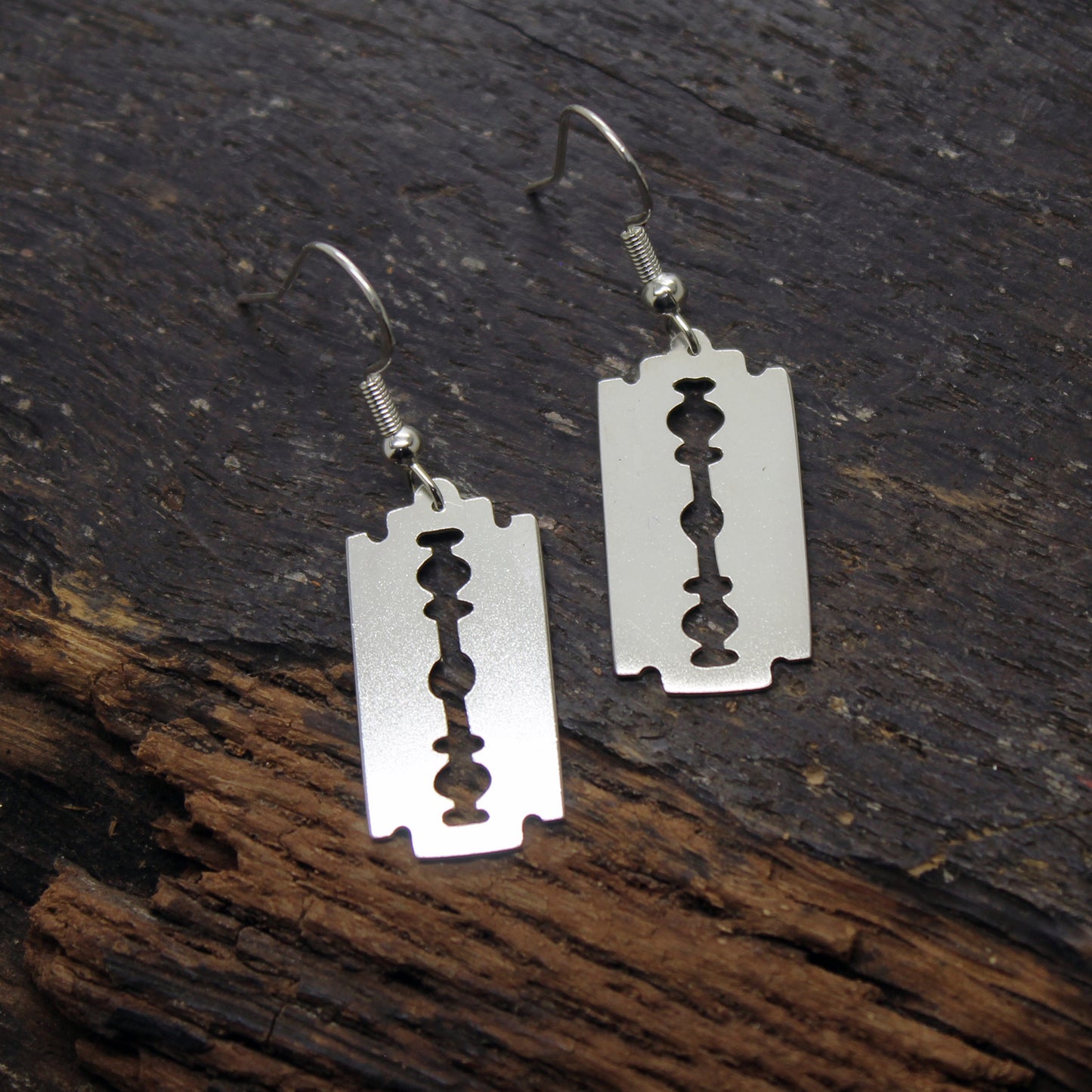 Pendientes Hojillas de afeitar en plata 925