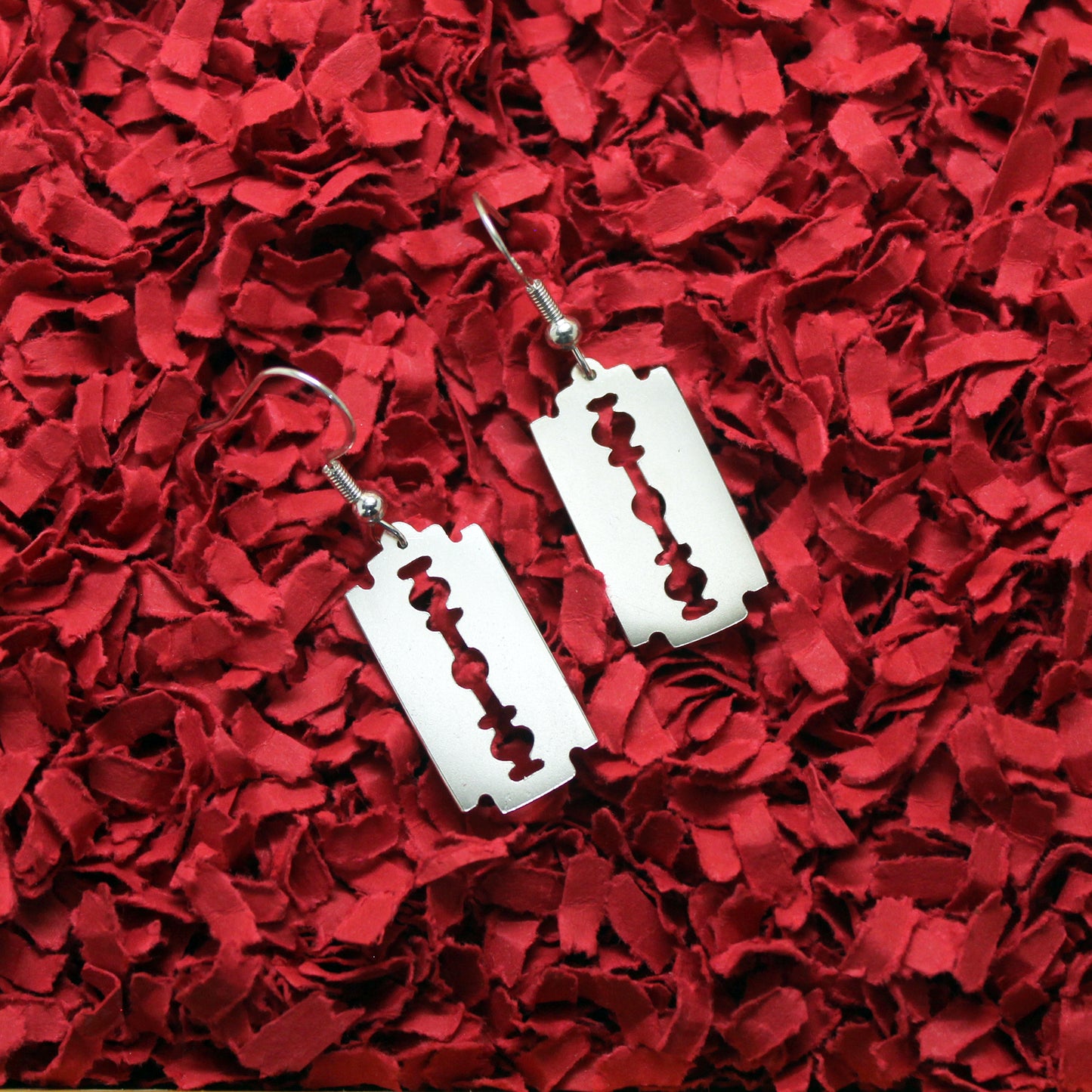 Pendientes Hojillas de afeitar en plata 925