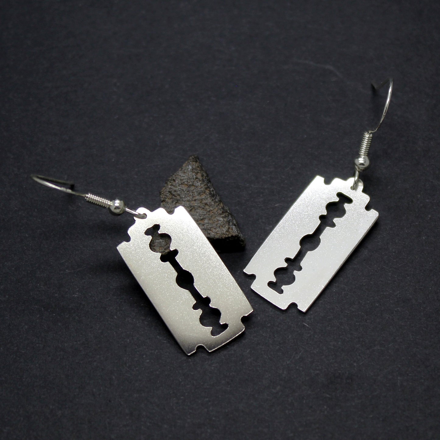 Pendientes Hojillas de afeitar en plata 925