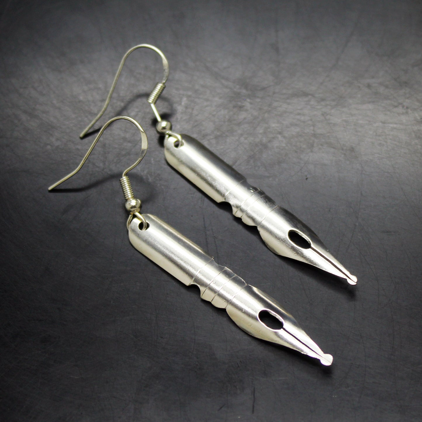 Pendientes Plumillas caligráficas en plata 925