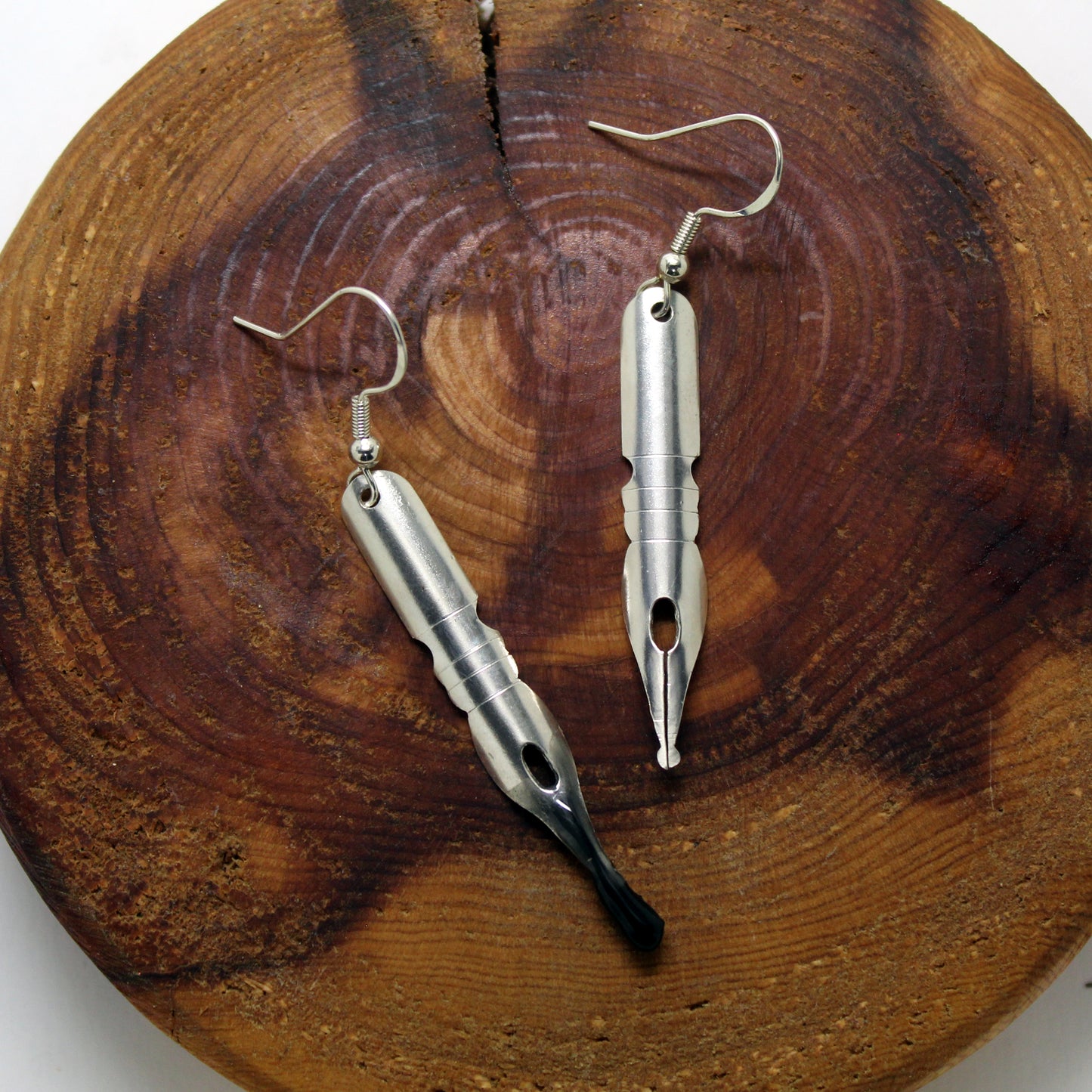 Pendientes Plumillas caligráficas en plata 925