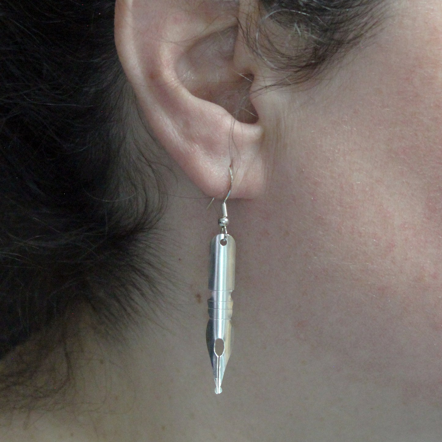 Pendientes Plumillas caligráficas en plata 925