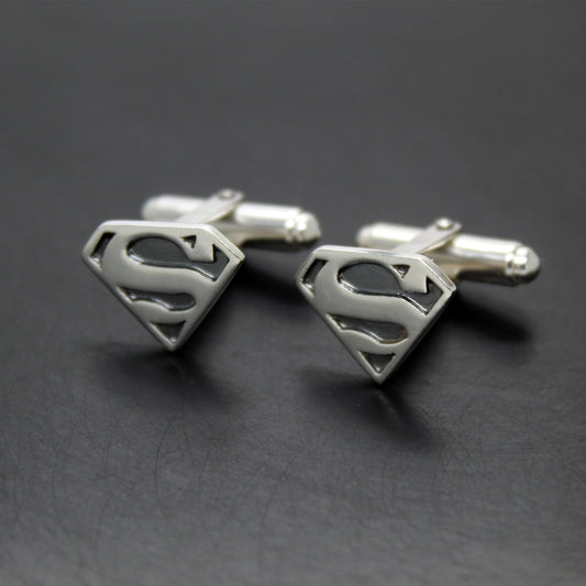 Superman symbol 925 silver cufflinks