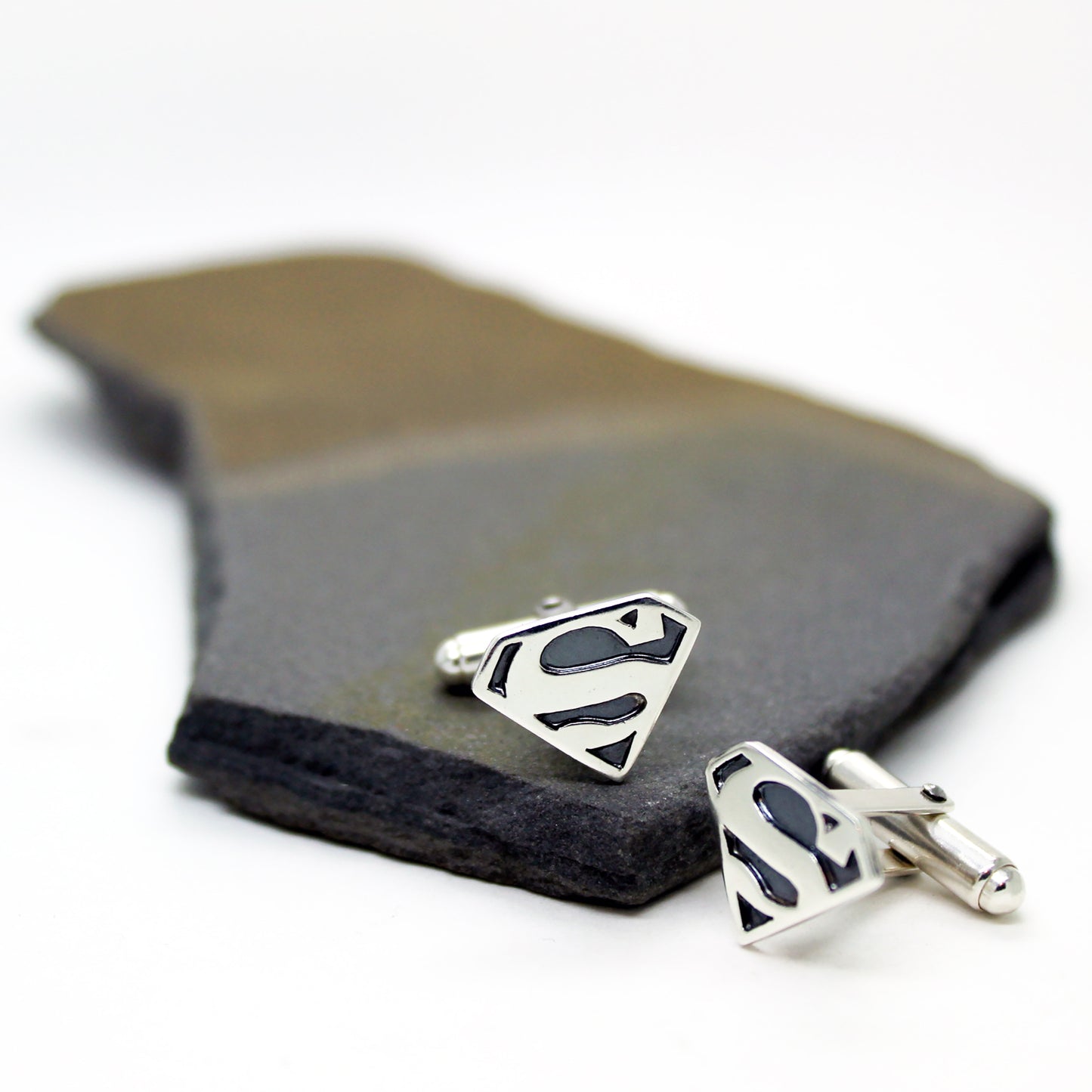 Símbolo de Superman gemelos de plata 925