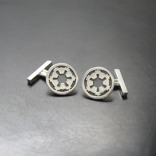 Símbolo del Imperio Galáctico Star Wars gemelos en plata 925