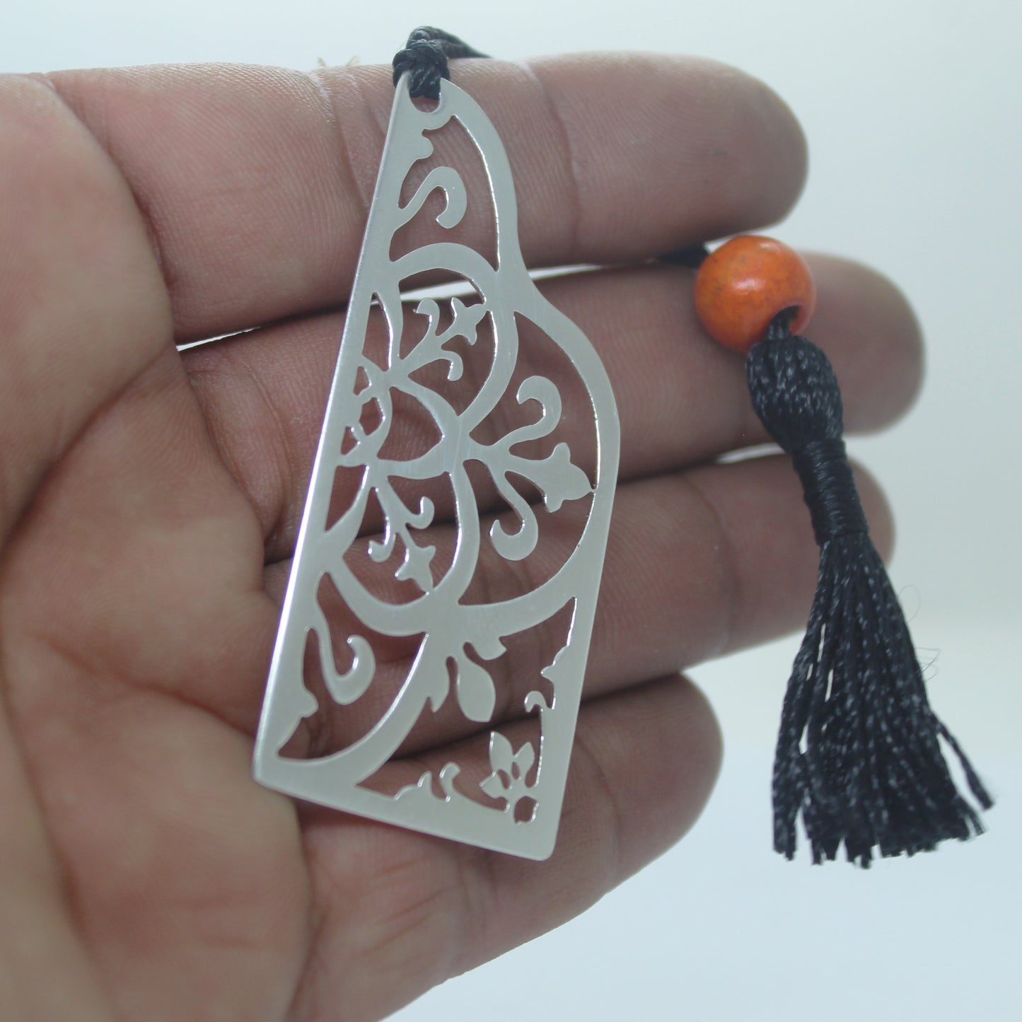 925 silver bookmark with tile openwork