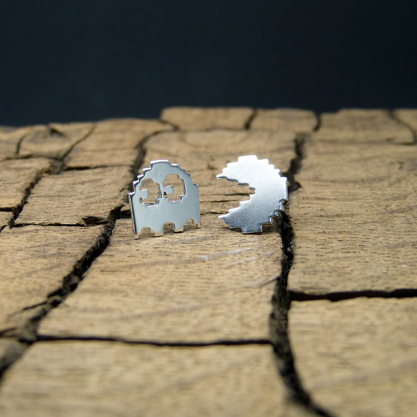 Pacman 8 bits Small 925 silver earrings