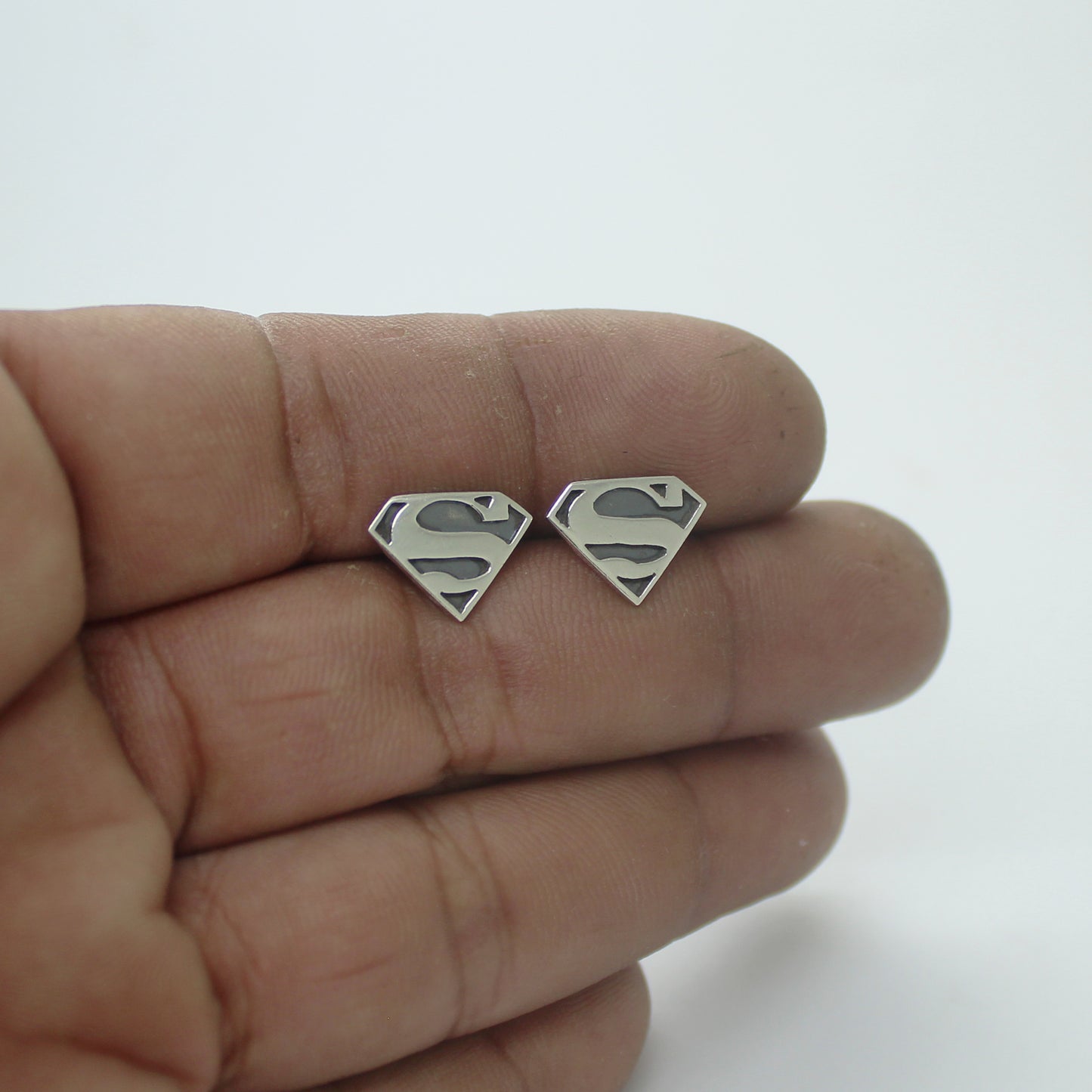 Superman earrings in 925 silver