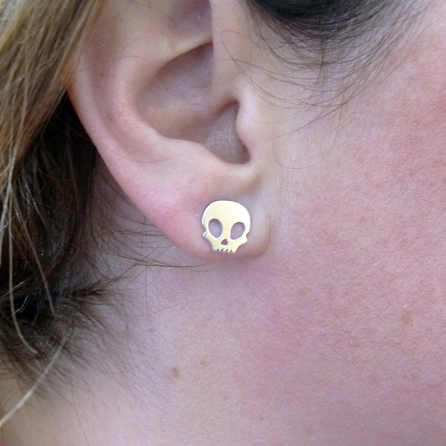 925 silver skull earrings