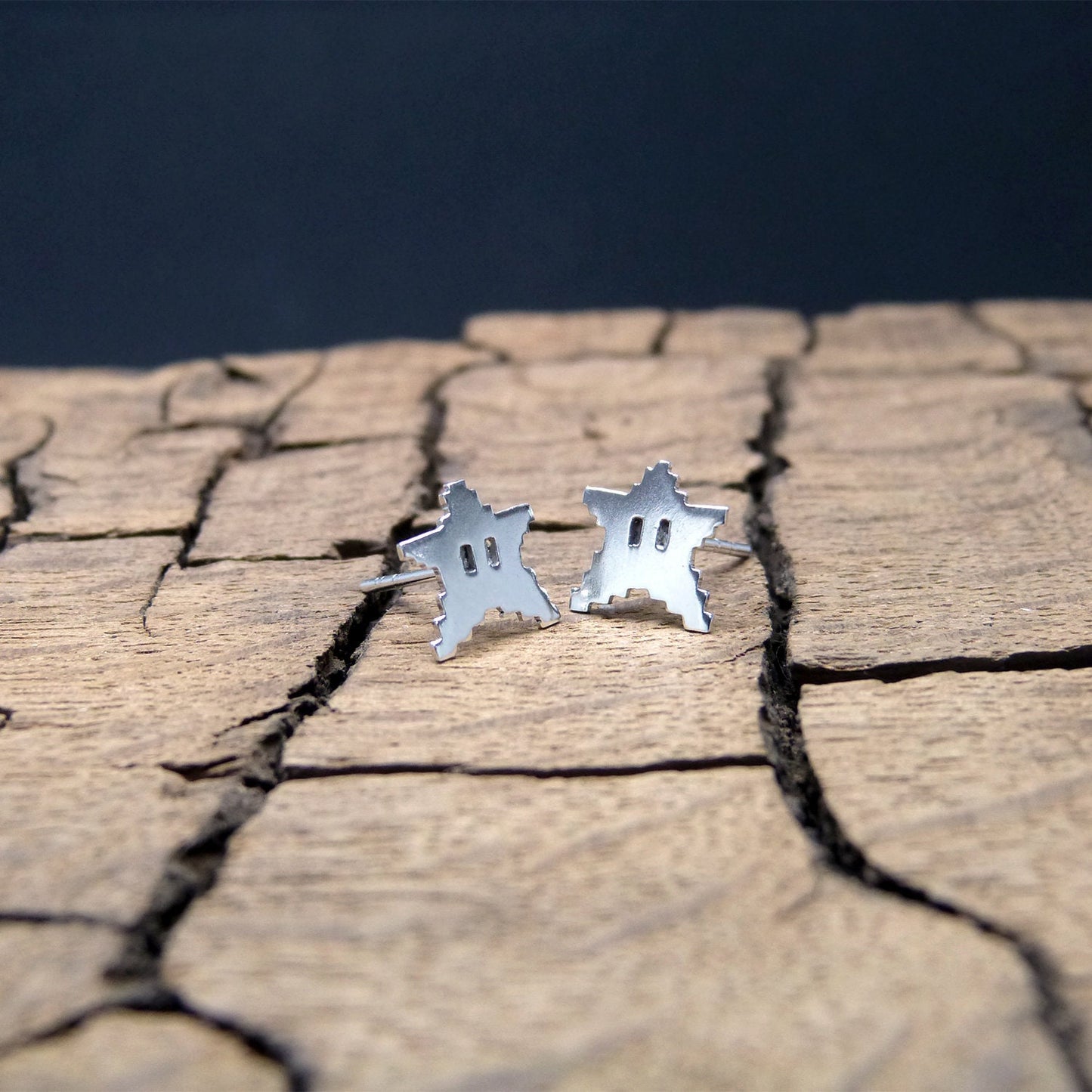 8-bit Stars earrings in 925 silver