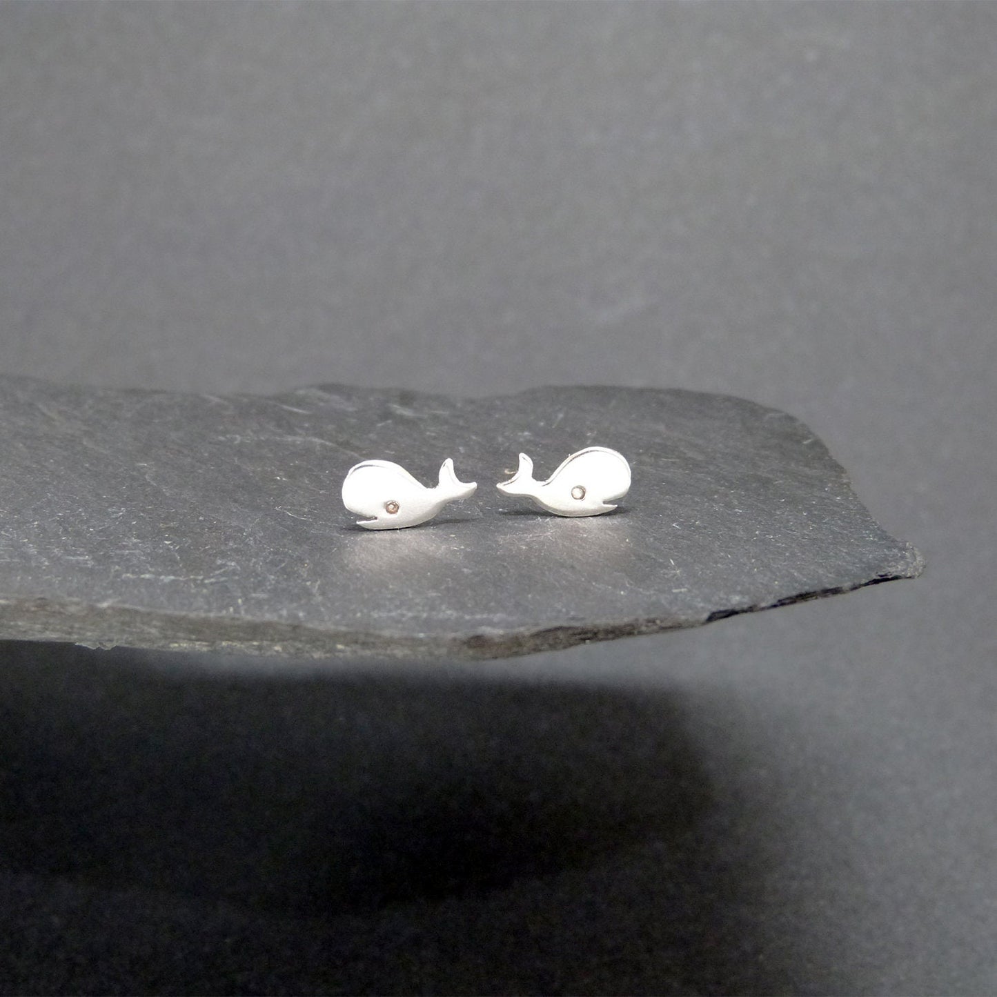 925 silver whale earrings