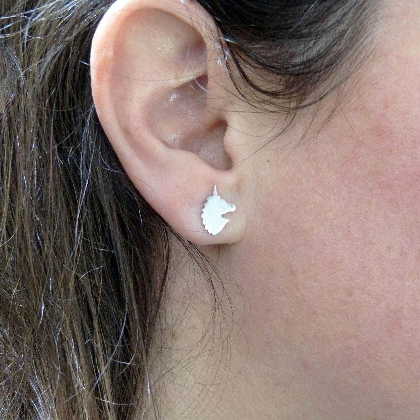 925 silver unicorn earrings