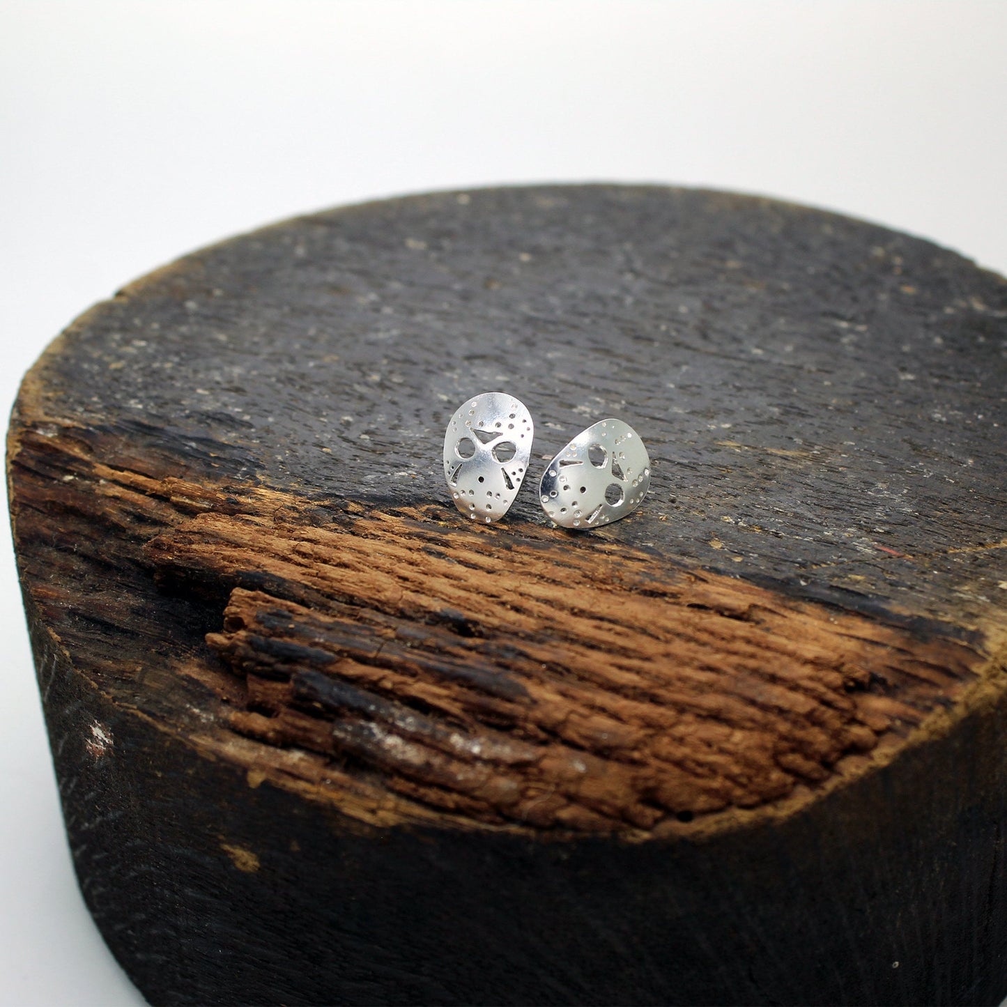 Jason Voorhees Hockey Mask Earrings Friday the 13th in 925 silver