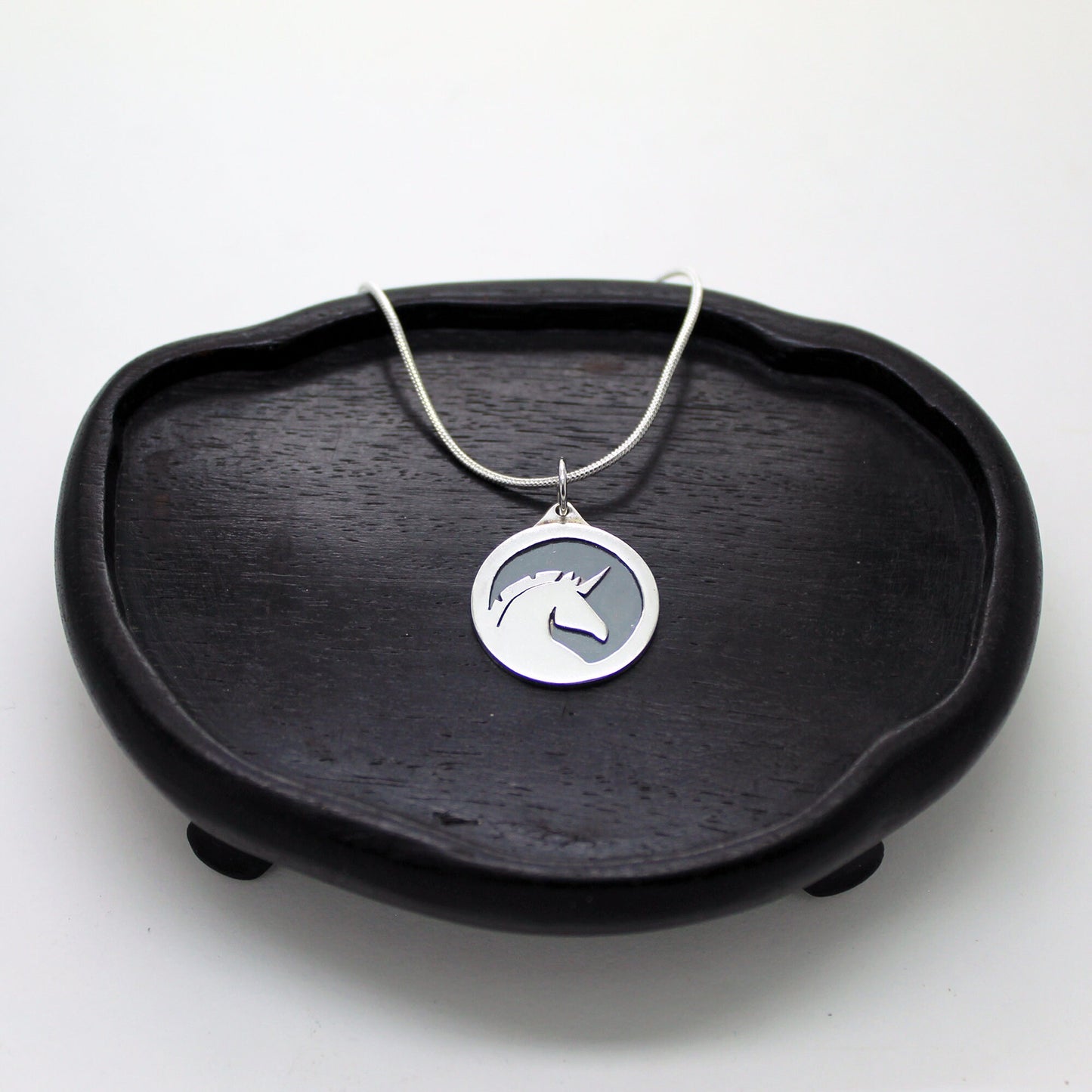Colgante Unicornio Punk de plata 925
