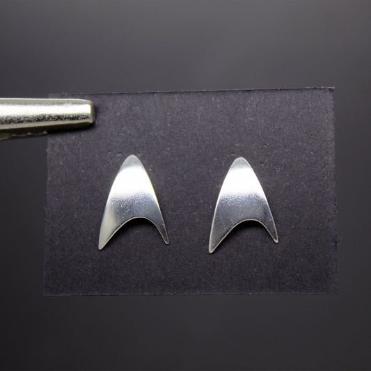 Star Trek Insignia Delta de la Flota Estelar pendientes de plata 925