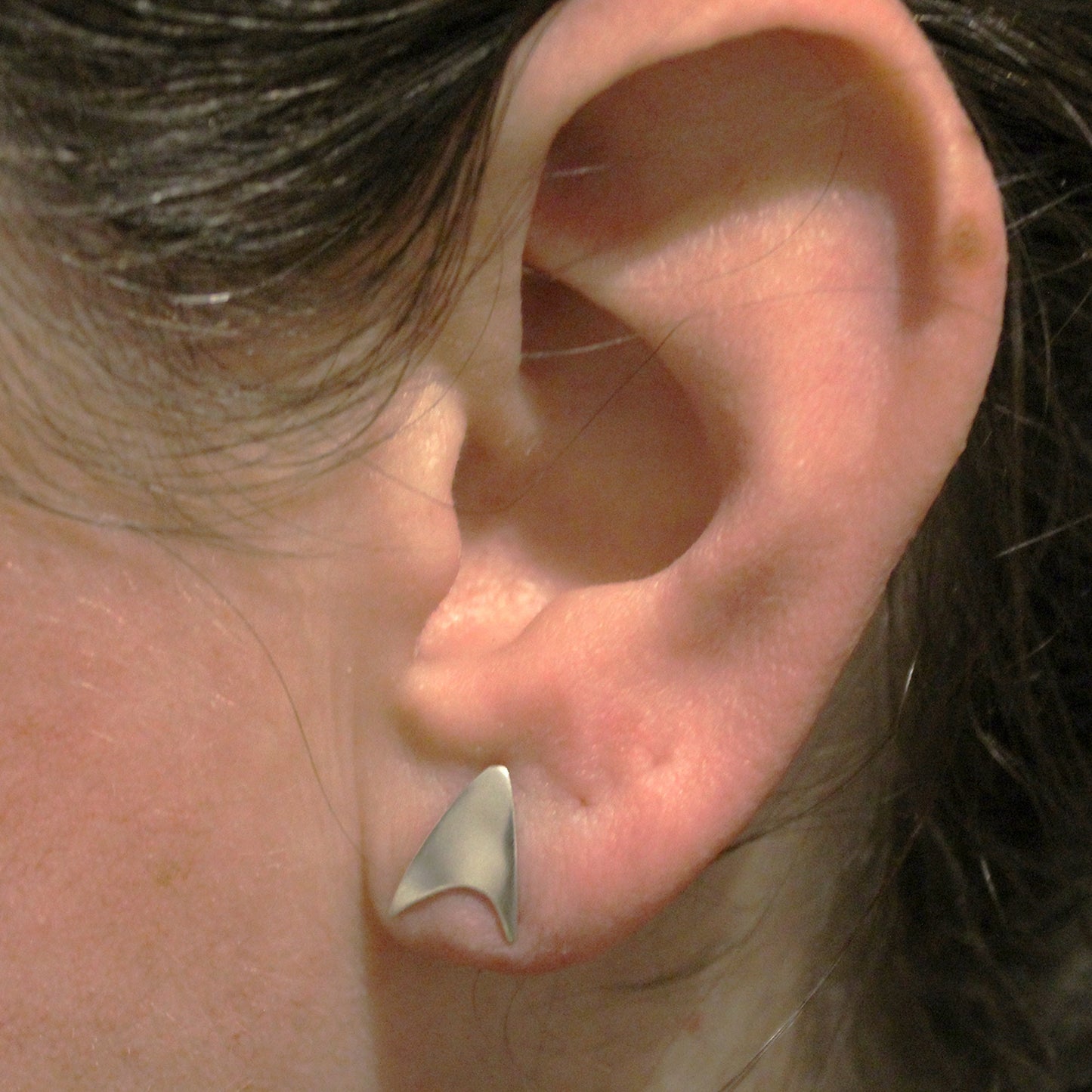 Star Trek Starfleet Delta Insignia 925 Silver Earrings