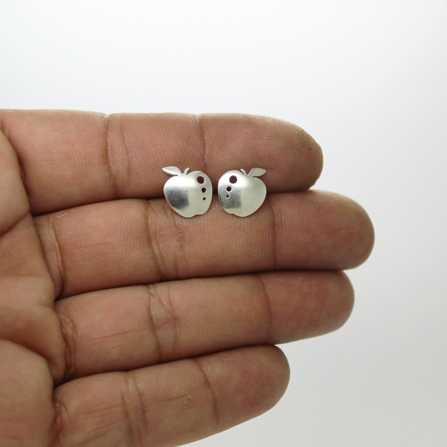 925 silver apple earrings