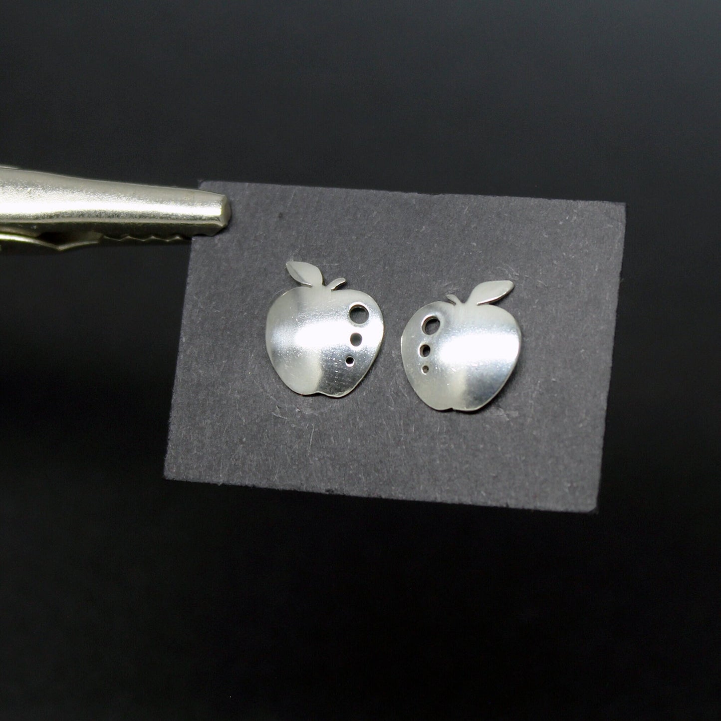 925 silver apple earrings