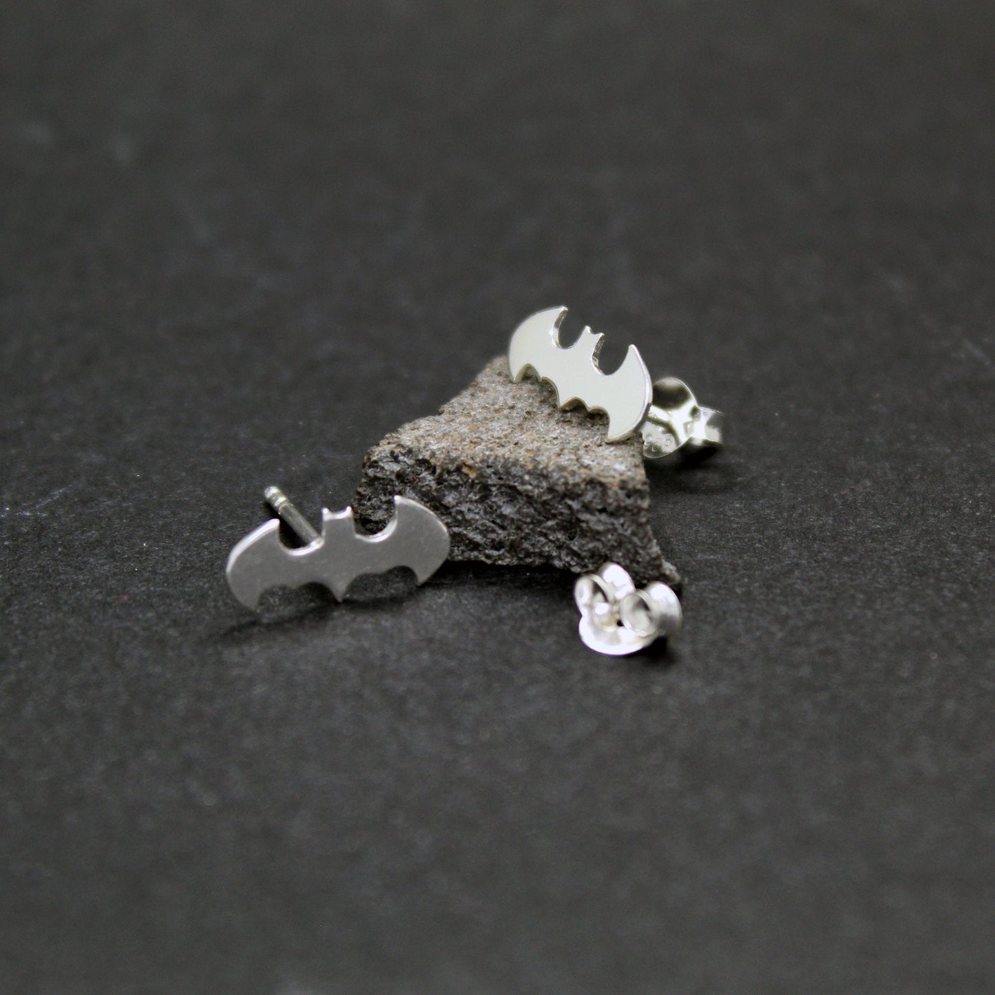 Small bats 925 silver earrings