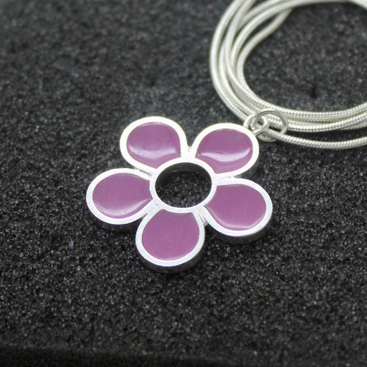 lilac flower 925 silver pendant