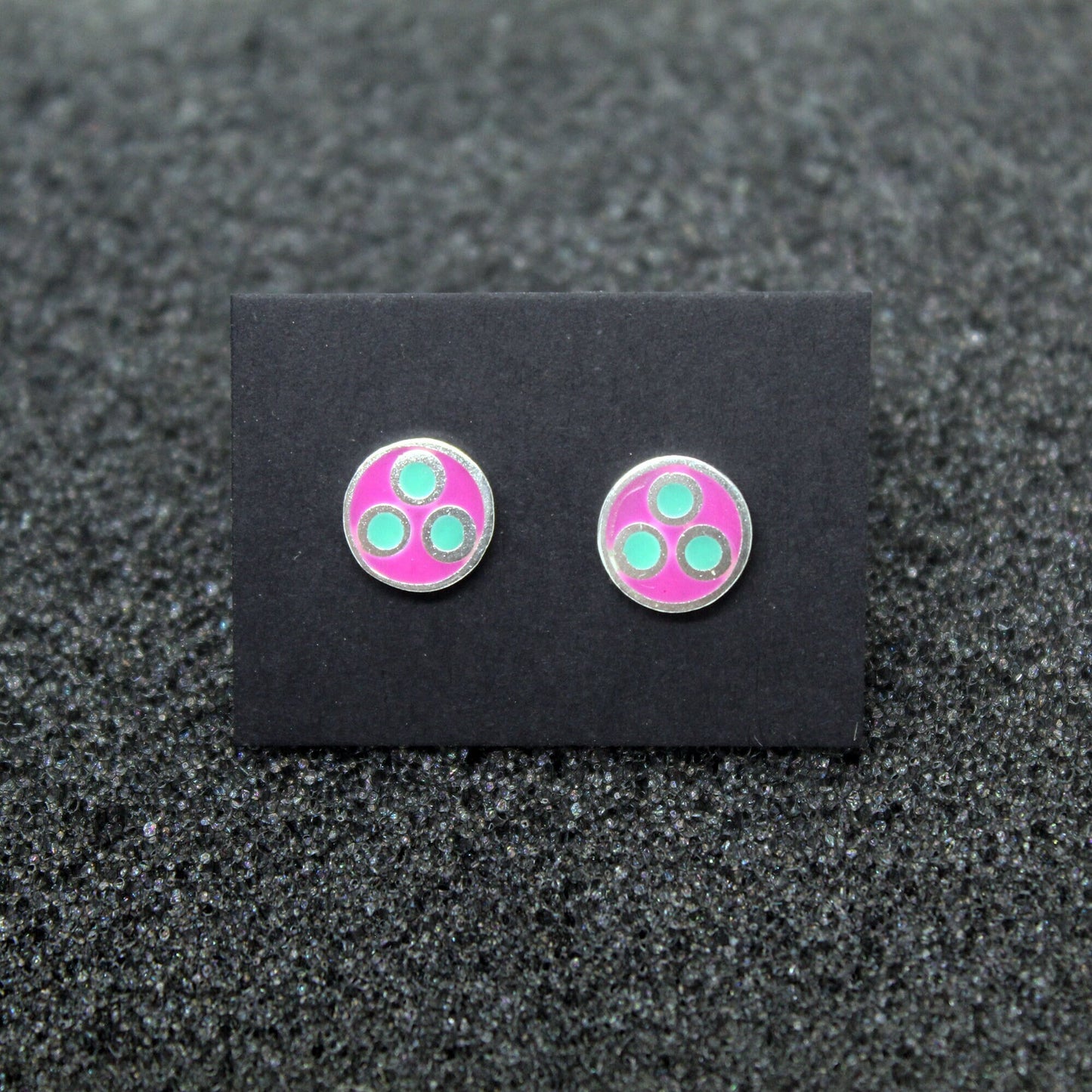 Small colored earrings in 925 silver