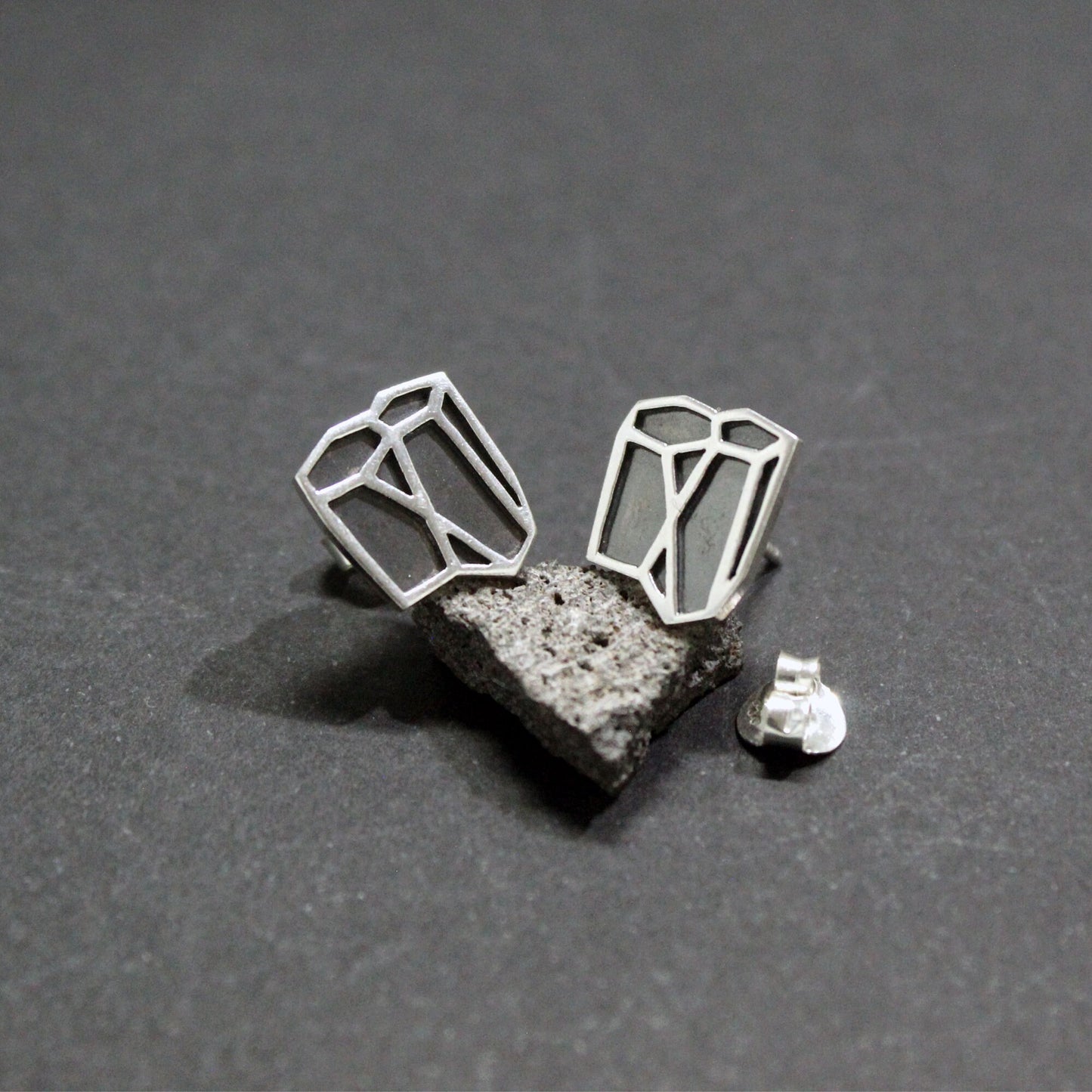 Scutoid 925 silver earrings
