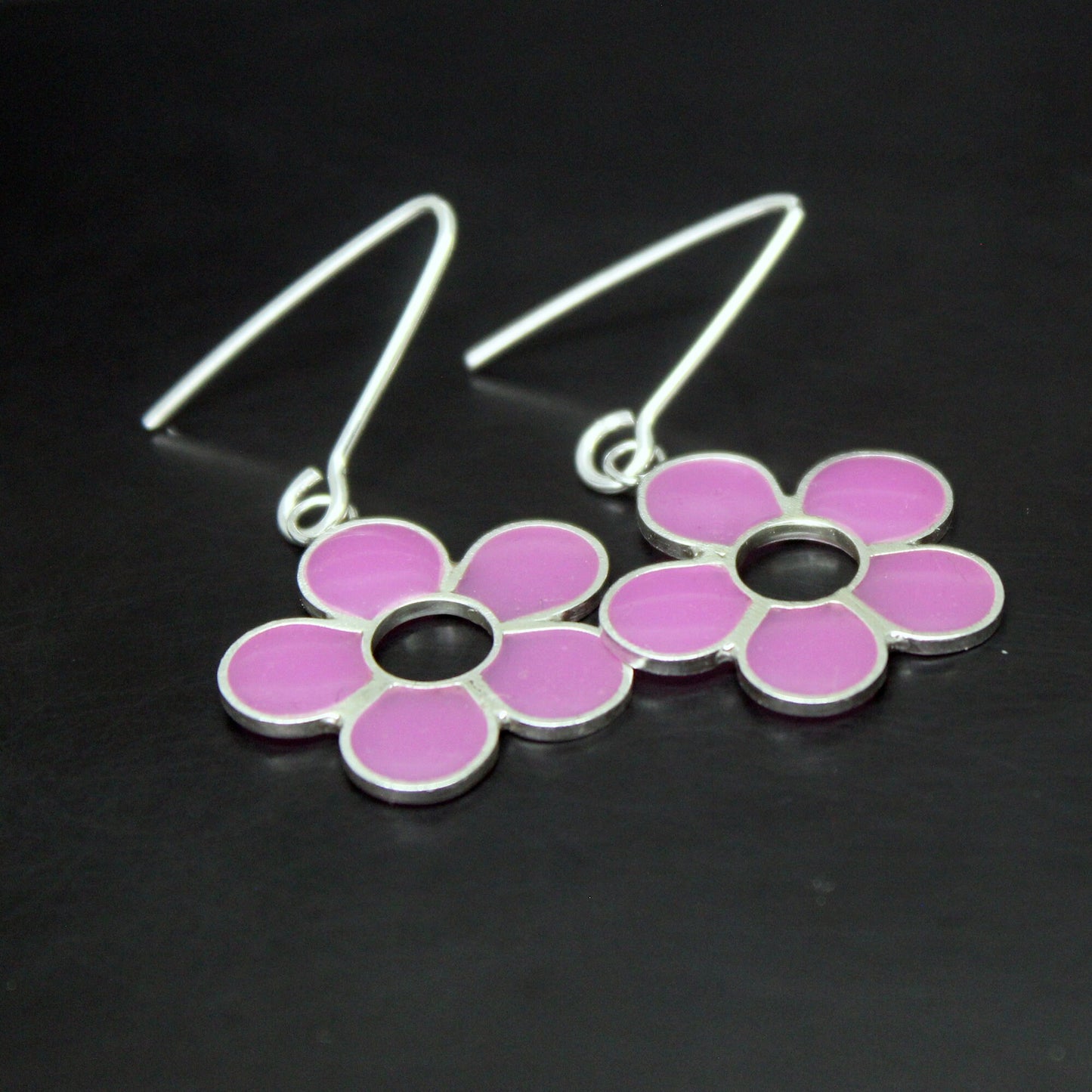 Lilac flowers earrings in 925 silver