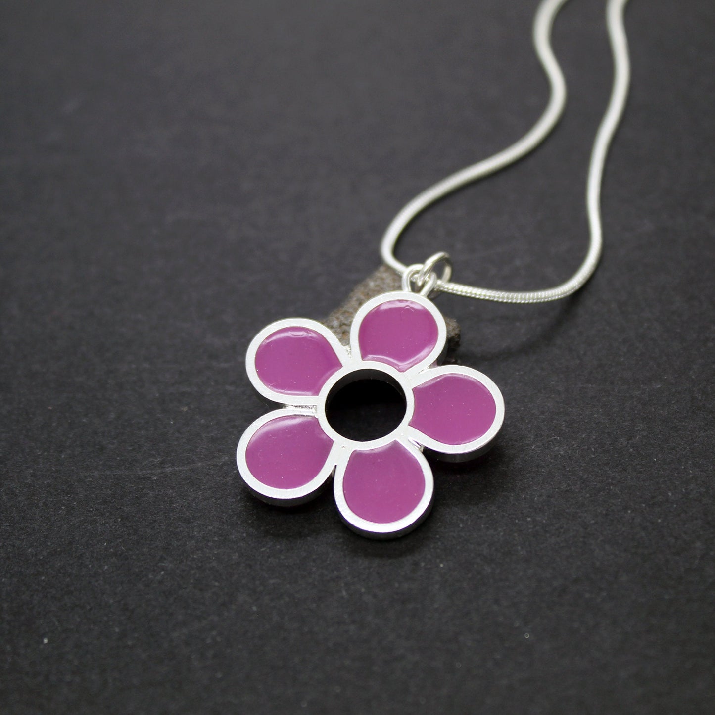 lilac flower 925 silver pendant