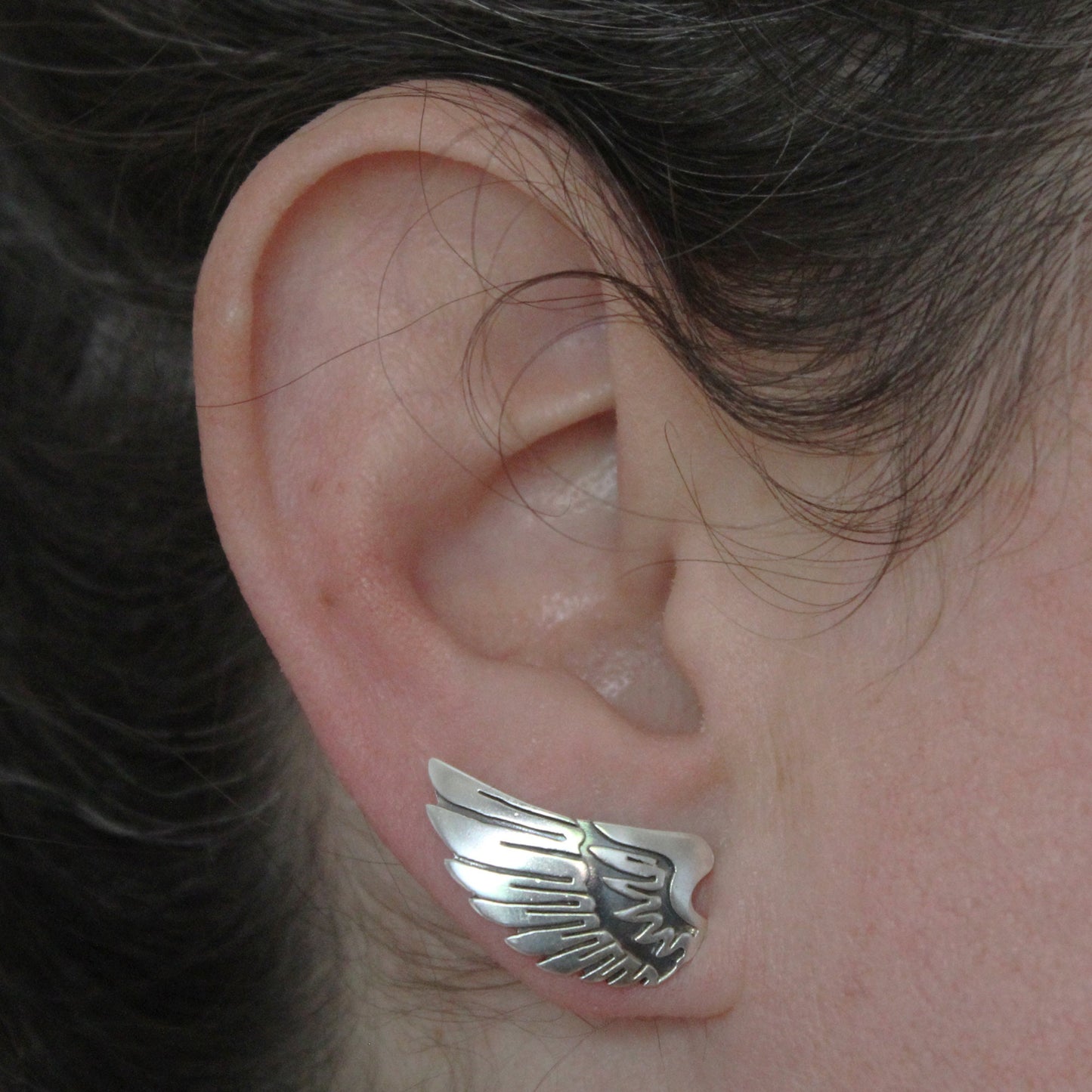 Angel wings earrings in 925 silver