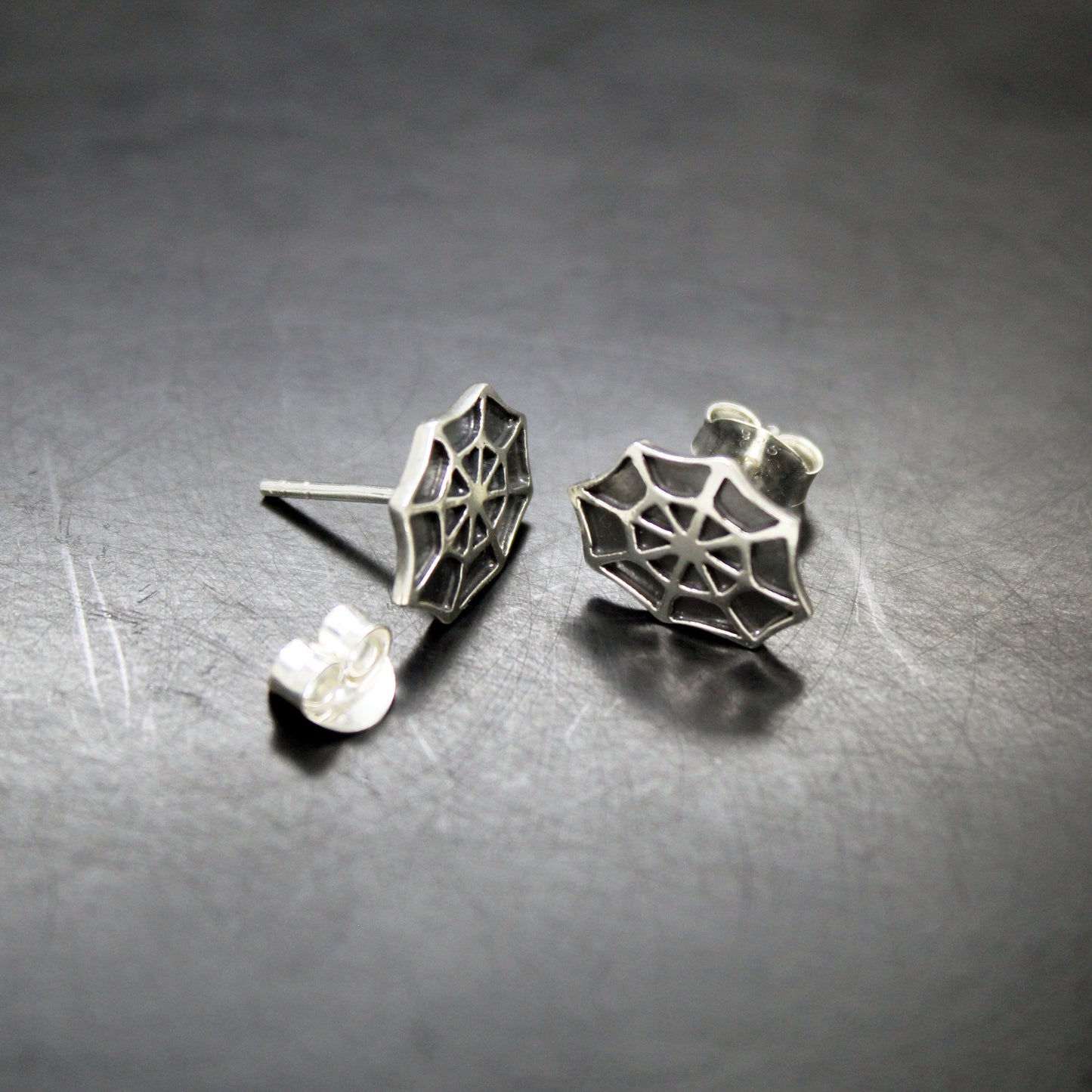Cobweb earrings in 925 silver